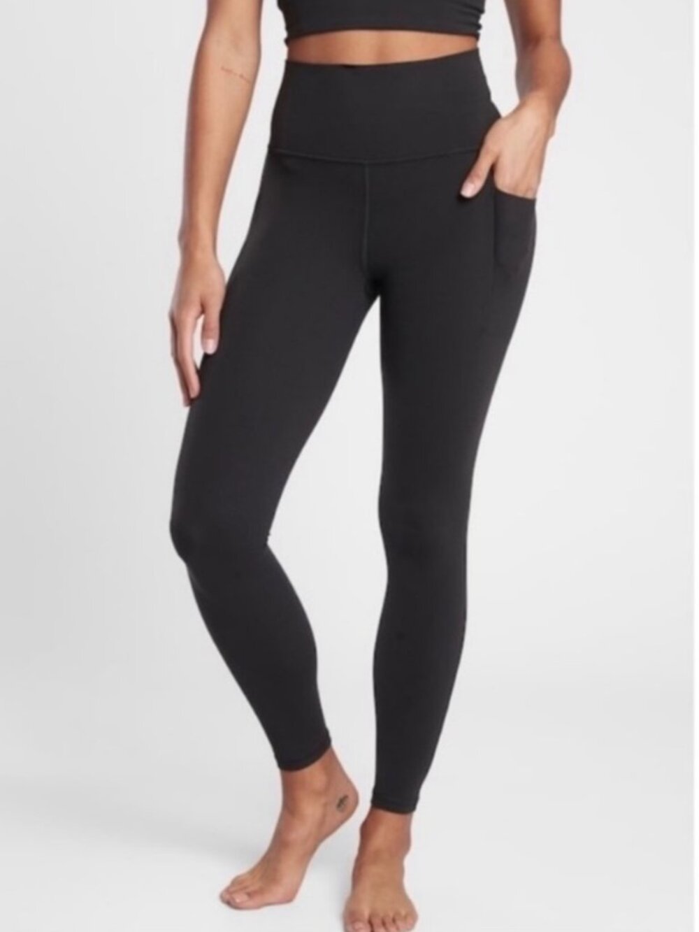 ATHLETA | Salutation Stash Pocket II High Rise Leggings | Black | Size LP